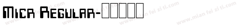 Micr Regular字体转换